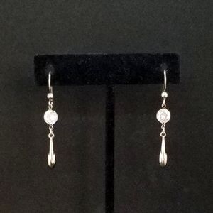 Sterling silver crystal drop earrings